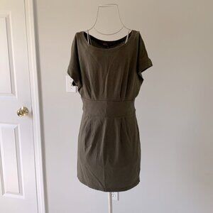 Olive Green Cotton Dress